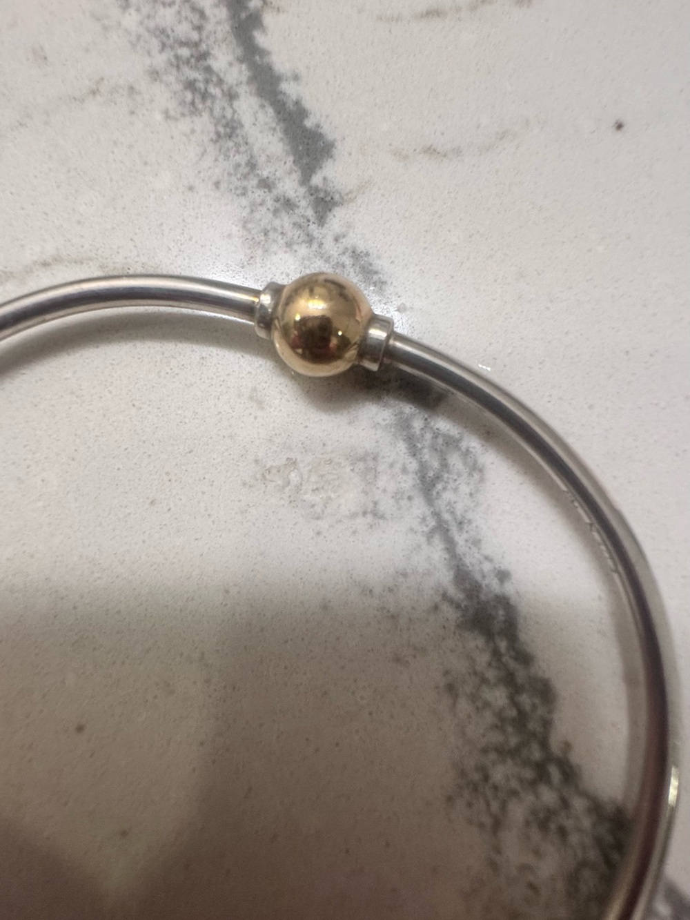 Eden Hand Arts original screwball bracelet in sterling and 14k - Picture 2 of 5